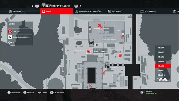 Hitman 3 - Superdepredador: Ubicación del agente Thames