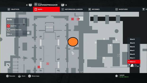 Hitman 3 - Superdepredador: Sala de seguridad por la que ronda Chamberlin