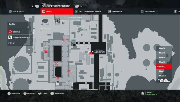 Hitman 3 - Superdepredador: Ubicación del agente Swan