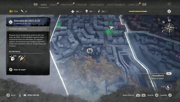Dying Light 2 - Anomalías del SAI: ubicación de la anomalía del SAI C-A-22