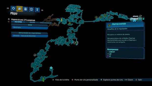 Borderlands 3 - Claptrap en la casa del acantilado en Athenas