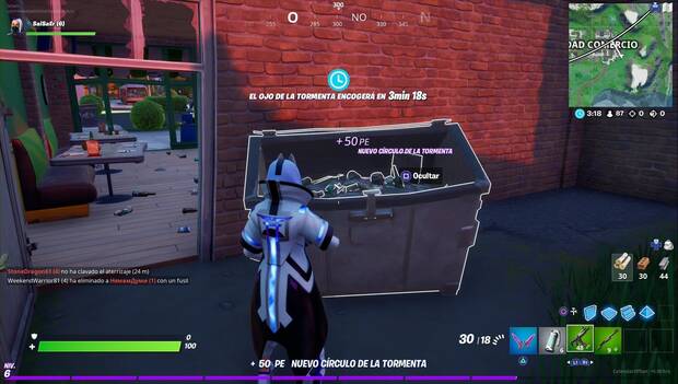 Fortnite Battle Royale - Escondites en contenedores de basura