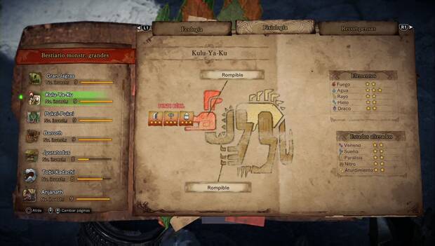 Monster Hunter World - Kulu Ya Ku: fortalezas y debilidades