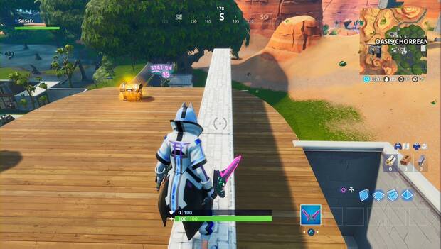 Fortnite Battle Royale - Grabación de El Visitante en lo alto de Oasis Chorreante