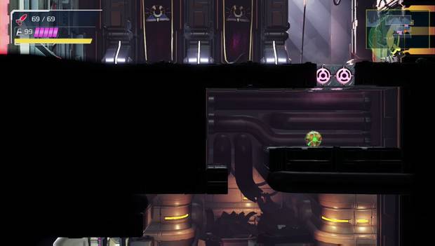 Metroid Dread - Elun: suelo destruible junto a la cúpula verde