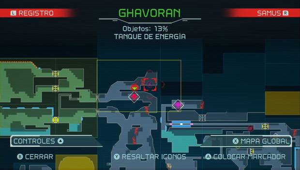 Metroid Dread - Tanques de energia: ubicación del sexto tanque de energía en Ghavoran, mapa