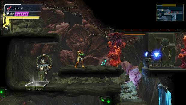Metroid Dread - El Impulso giratorio: bloque eléctrico a mover