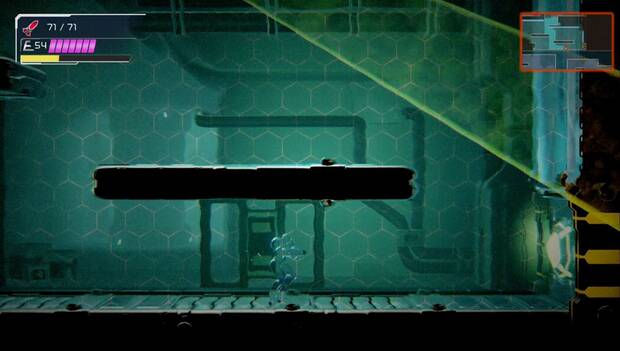 Metroid Dread - El Salto espacial: puerta del agua de la zona EMMI