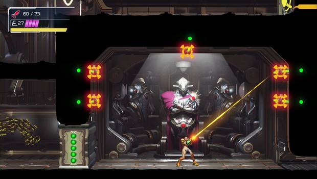 Metroid Dread - El Salto espacial: botones del boque de 5 interruptores