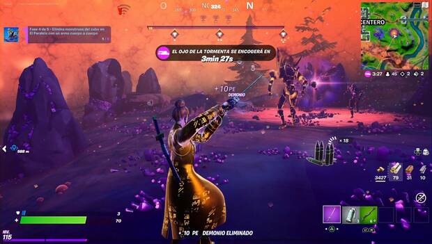 Fortnite - Misiones de Lobuno: monstruos del Cubo eliminados con pico