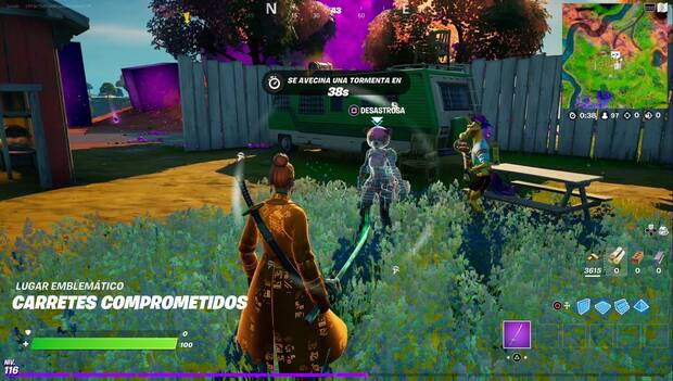 Fortnite - Misiones de Desastrosa: ubicación de Desastrosa en Carretes Comprometidos