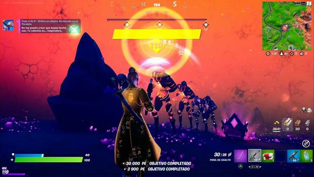 Fortnite - Misiones de Desastrosa: poción de escudo usada en El Paralelo