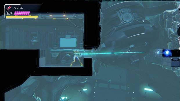 Metroid Dread - El Traje gravitatorio: punto eléctrico submarino