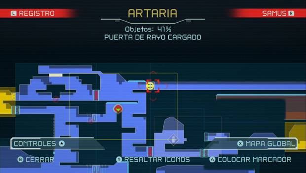 Metroid Dread - Derrite el hielo: puerta del pasillo