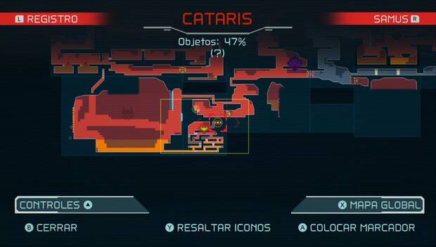 Metroid Dread - Tanques de bomba de energía: ubicación del segundo tanque de bomba de energía, mapa