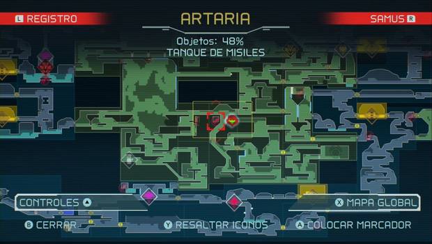 Metroid Dread - Tanques de misiles: ubicación del trigésimo primer tanque de misiles en Artaria, mapa