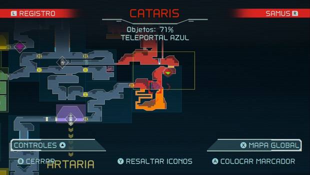 Metroid Dread - El Ataque espiral: ubicación del teleportal azul