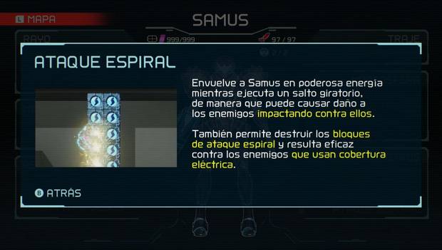 Metroid Dread - El Ataque espiral: tutorial del Ataque espiral
