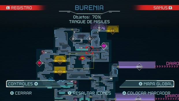 Metroid Dread - Tanques de misiles: ubicación del tanque de misiles 48 en Ghavoran, mapa