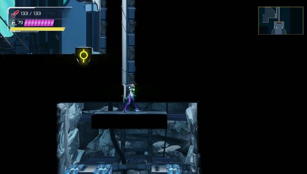 Metroid Dread - La Bomba en cruz: conducto por el que subir