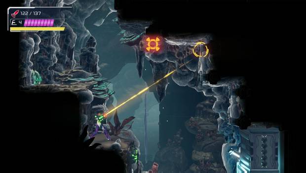 Metroid Dread - La Bomba en cruz: bloque de multimisiles