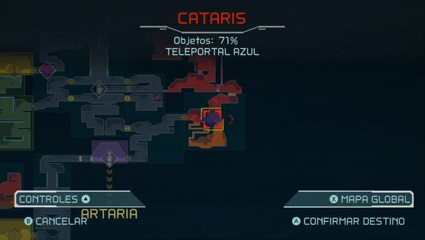 Metroid Dread - Conecta los teleportales: ubicación del teleportal azul