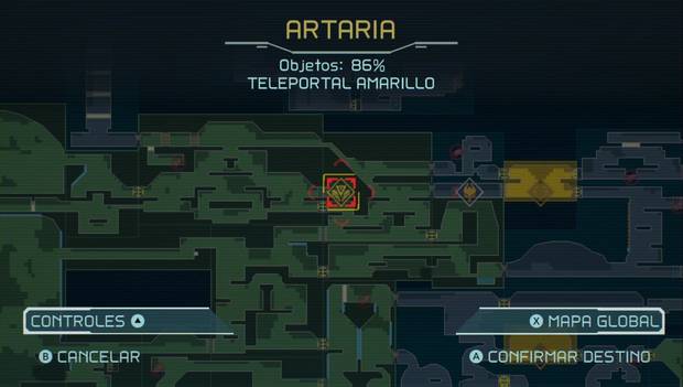Metroid Dread - Conecta los teleportales: ubicación del teleportal amarillo