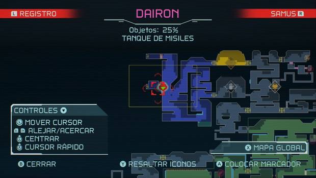 Metroid Dread - Tanques de misiles: ubicación del tanque de misiles 61 en Dairon, ubicación