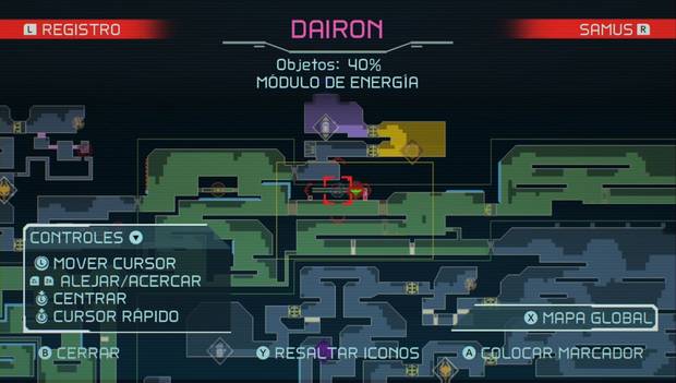 Metroid Dread - Módulos de energía: ubicación del módulo de energía 12 en Dairon, mapa