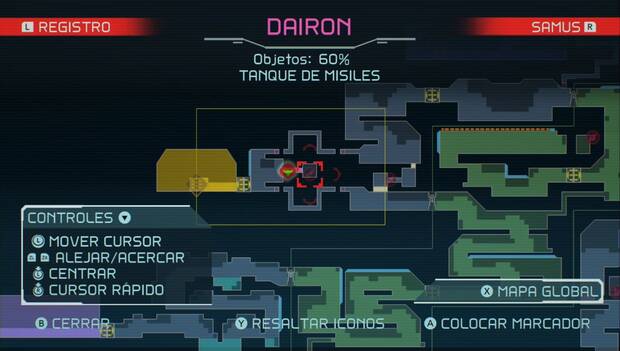 Metroid Dread - Tanques de misiles: ubicación del tanque de misiles 67 en Dairon, ubicación en el mapa