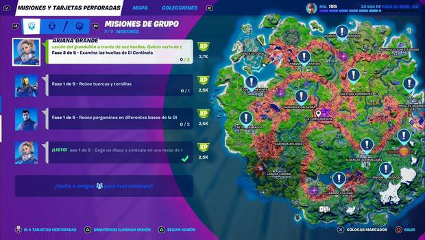 Fortnite Battle Royale - Misiones de Ariana Grande: ubicación de huellas del Centinela