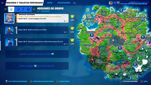 Fortnite Battle Royale - Misiones de Ariana Grande: ubicación de las bengalas
