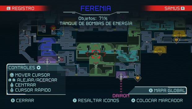 Metroid Dread - Tanques de bomba de energía: ubicación del décimo tanque de bombas de energía en Ferenia, mapa