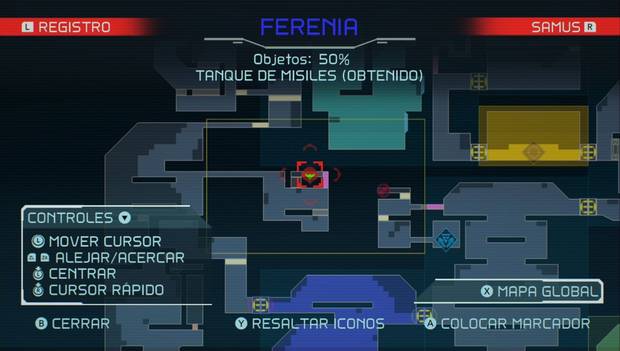 Metroid Dread - Tanques de misiles: ubicación del tanque de misiles 75 en Ferenia, mapa