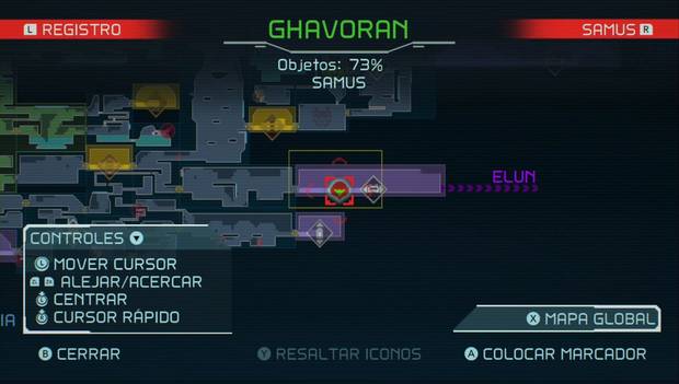 Metroid Dread - Puzzles de aceleración: puzzle de aceleración 17 en Ghavoran, mapa