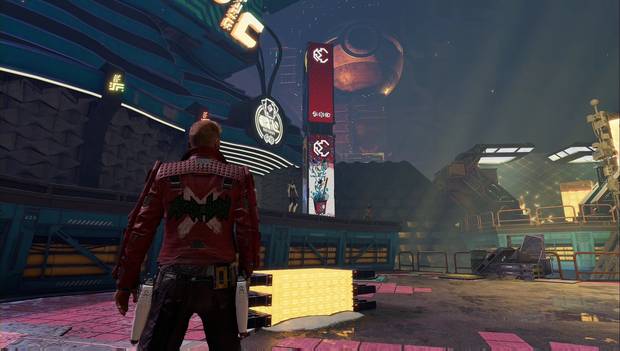Marvel's Guardians of the Galaxy - Capítulo 12: columna publicitaria en la plaza