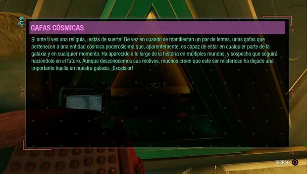 Marvel's Guardians of the Galaxy - Cameo de Stan Lee: gafas cósmicas