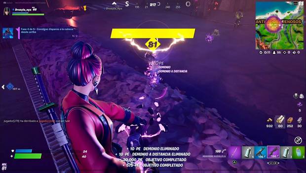 Fortnite - Misiones de Raven: disparos a la cabeza conseguidos