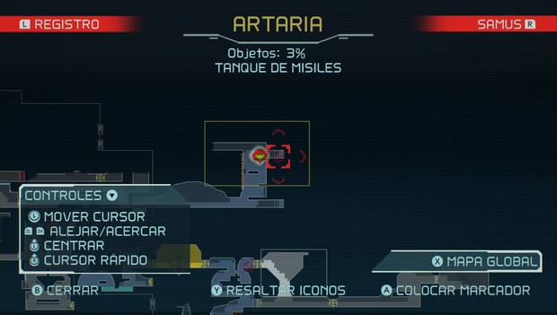 Metroid Dread - Tanques de misiles: ubicación del segundo tanque de misiles en Artaria, mapa