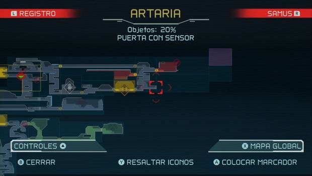 Metroid Dread - Artarias: puerta con sensor en la zona de calor