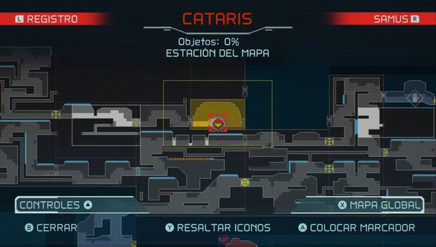 Metroid Dread - Cataris: estación del mapa