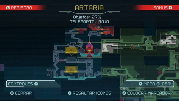 Metroid Dread - La Morfosfera: teleportal rojo a Cataris
