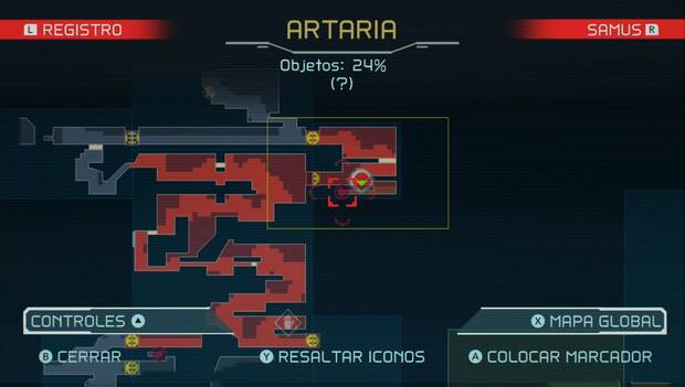 Metroid Dread - Tanques de misiles: ubicación del sexto tanque de misiles en Artaria, mapa