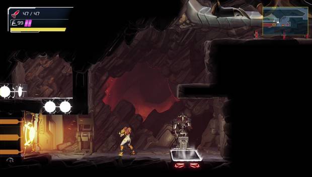 Metroid Dread - El Rayo difusor: puerta a la zona de calor