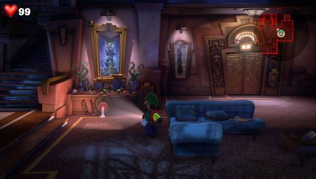 Luigi's Mansion 3 - Suites VIP. cuadro que esconde la joya roja