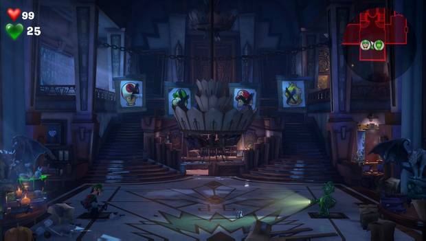 Luigi's Mansion 3 - Suites VIP: plataformas de presión del vestíbulo que esconden la joya amarilla