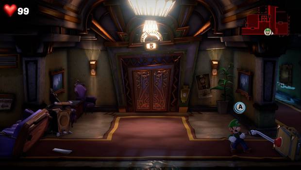 Luigi's Mansion 3 - Suites VIP: usa la ventosa para abrir camino