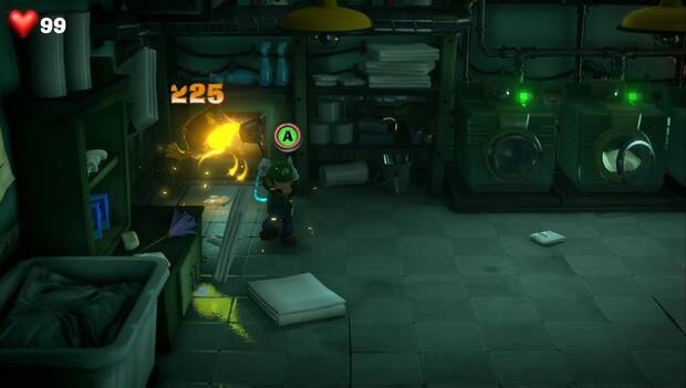 Luigi's Mansion 3 - Suites VIP: fantasma raro en la lavandería