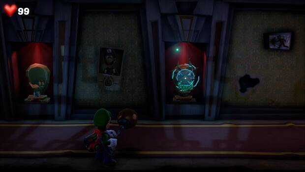 Luigi's Mansion 3 - Suites VIP: estatuas con la joya verde