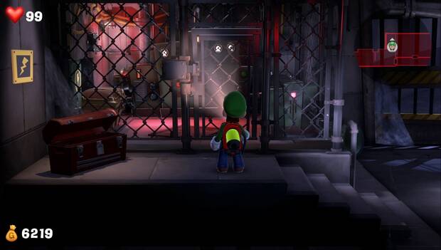 Luigi's Mansion 3 - Suites VIP: reja donde está la joya roja